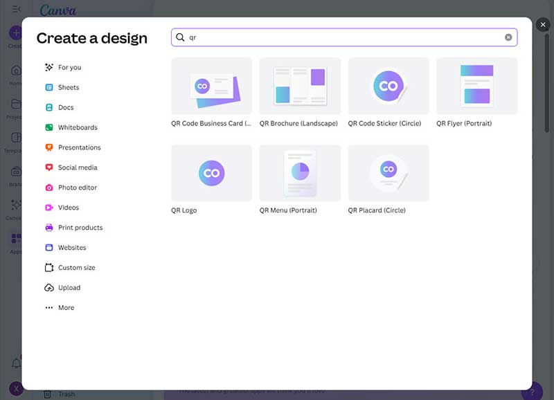 Create QR Code in Canva