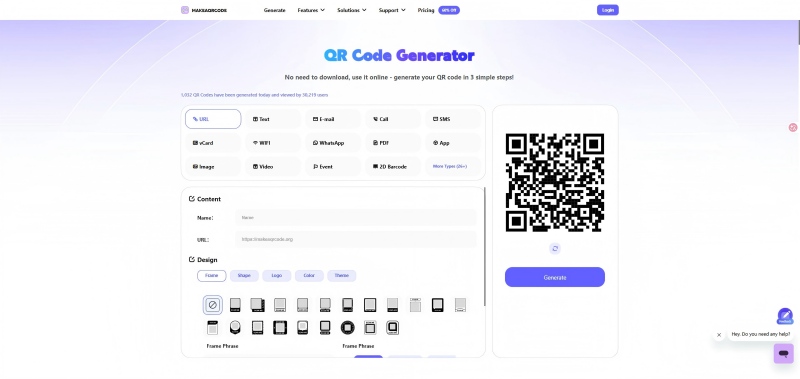 makeaqrcode-interface