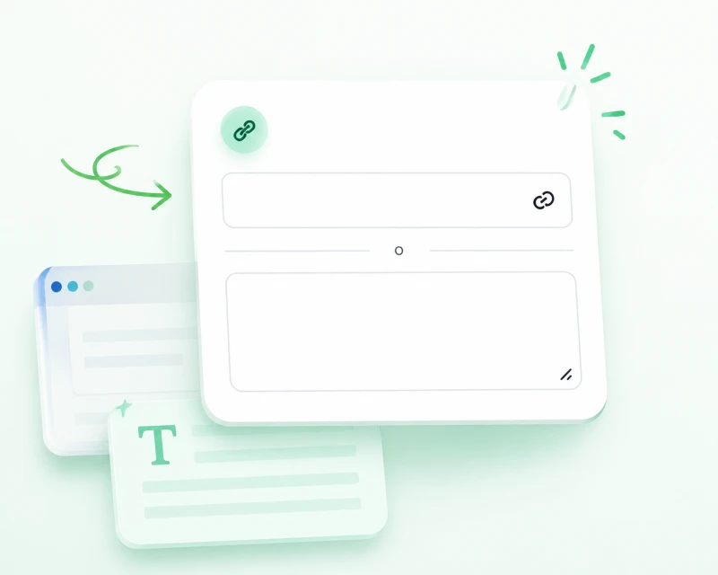 Enter your link<br>or content