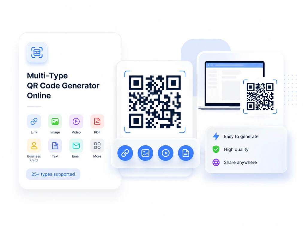 Multi-Type QR Code Generator Online